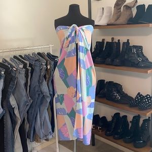 NWT Forever 21 Swim Coverup Pastel Tropical Print